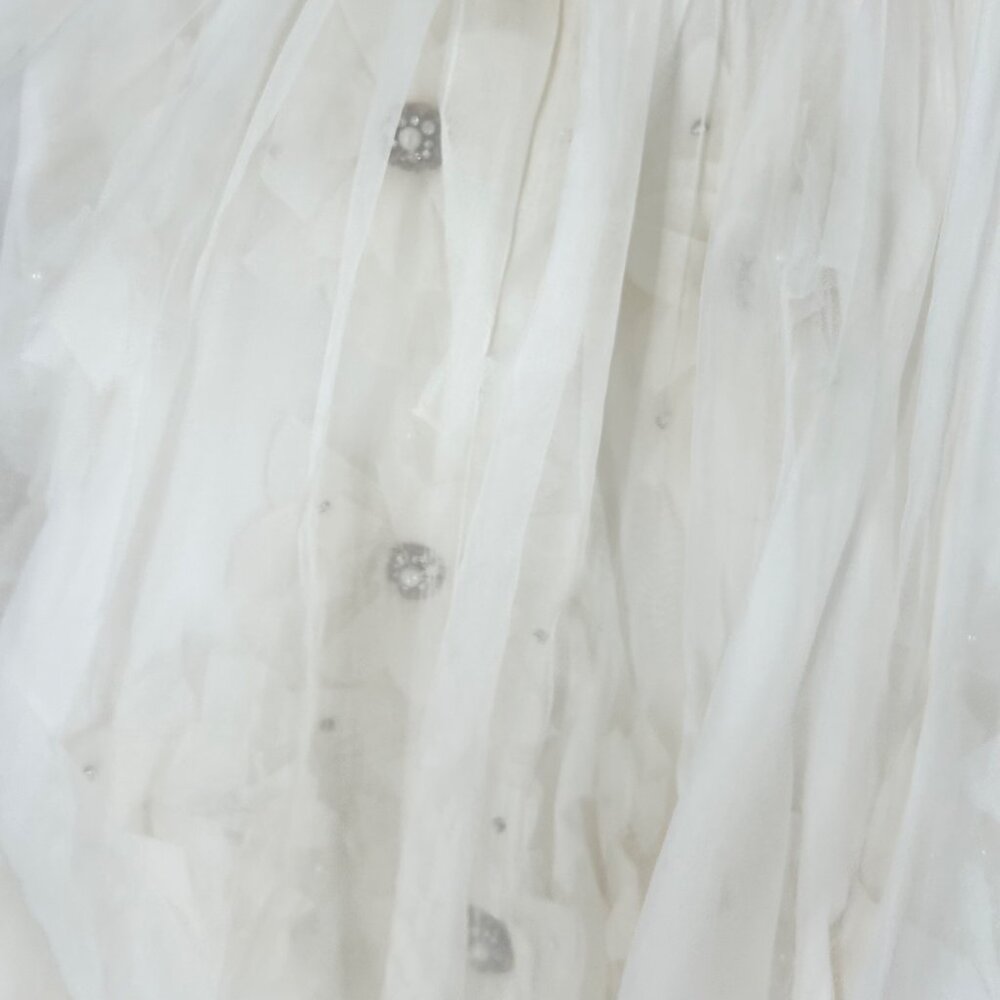 NWT BHLDN Anthropologie Bryn Floral Lace Tulle Skirt Strapless Bridal Mini Dress - Picture 9 of 14
